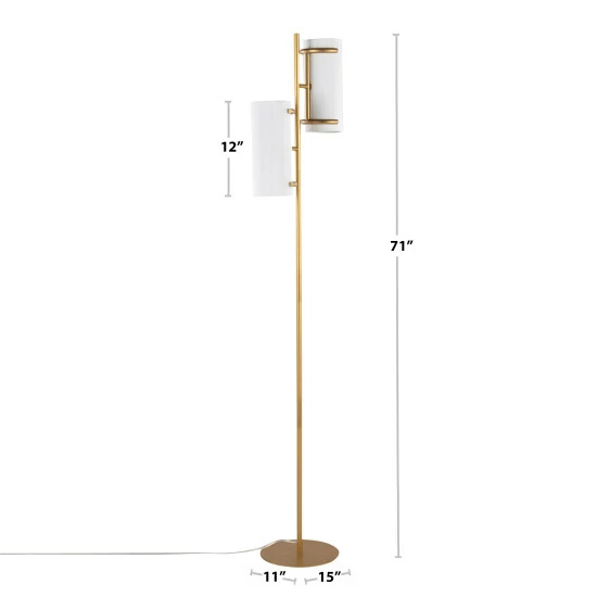 Cheapest đ Silver Orchid Caines Floor Lamp Nickel/white đ - Image 3