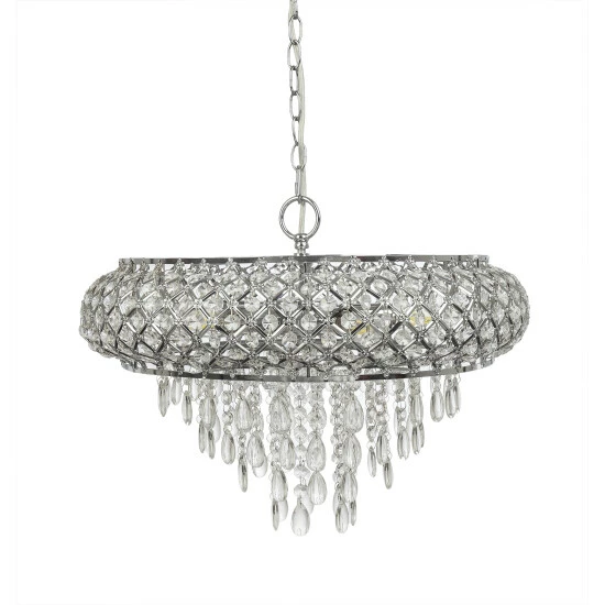 Brand new 🤩 Silver Orchid Erlanger Clear And Chrome Tiered Crystal Glass Chandelier - 18.75"L X 18.75"W X 14.25"H 🔥 - Image 3