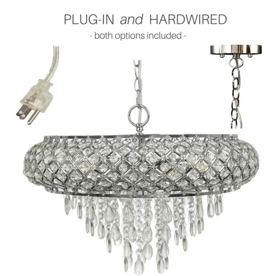 Brand new 🤩 Silver Orchid Erlanger Clear And Chrome Tiered Crystal Glass Chandelier - 18.75"L X 18.75"W X 14.25"H 🔥 - Image 7