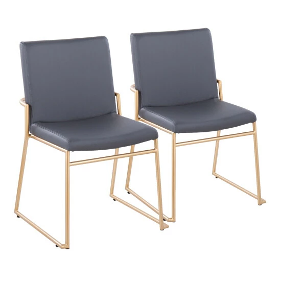 Discount đ Silver Orchid Jayci Dining Chair - Set Of 2 Black Velvet/gold Metal đ 4 Discount đ Silver Orchid Jayci Dining Chair - Set Of 2 Black Velvet/gold Metal đ - Image 2