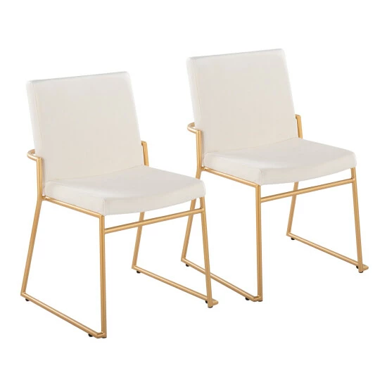 Discount đ Silver Orchid Jayci Dining Chair - Set Of 2 Black Velvet/gold Metal đ 7 Discount đ Silver Orchid Jayci Dining Chair - Set Of 2 Black Velvet/gold Metal đ - Image 5