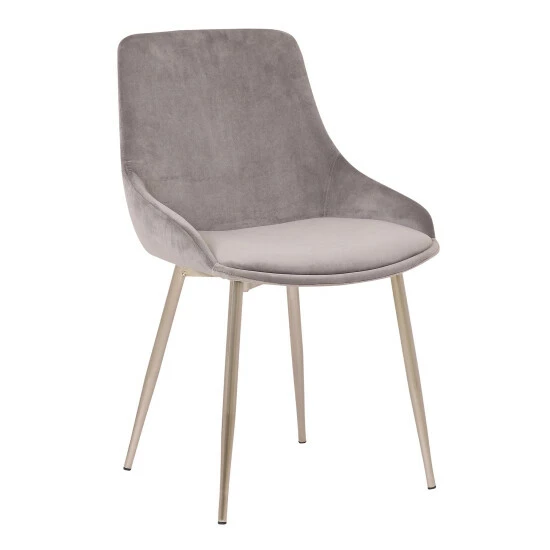 Deals đ Silver Orchid Bejo Velvet Dining Accent Chair Grey And Silver đ - Image 8