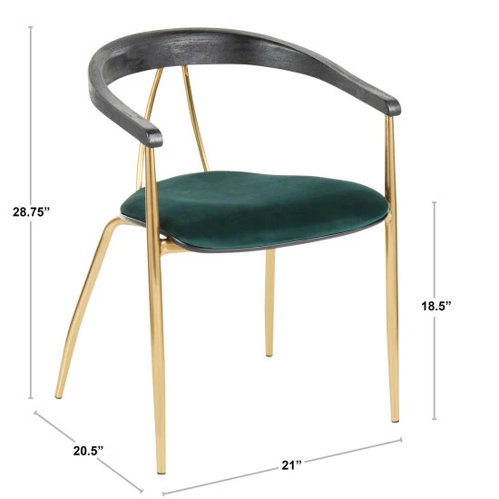 Cheapest đ Silver Orchid Engl Velvet Upholstered Dining Chair (Set Of 2) - N/A Blue đ - Image 4