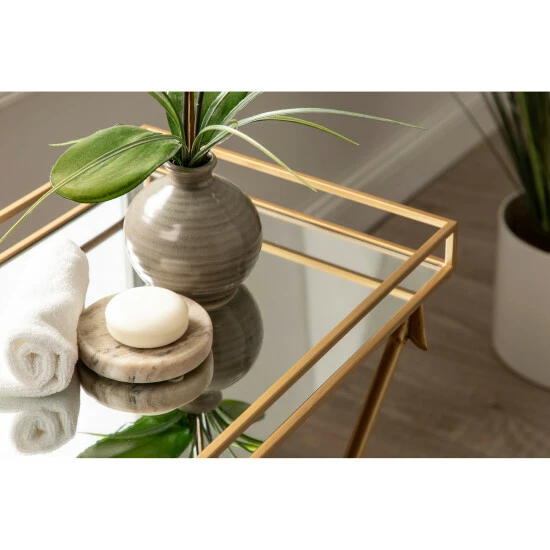 Hot Sale đĽ Silver Orchid Jalabert Arrow Metal Accent Table - 21x14x26 Satin Gold đ - Image 4