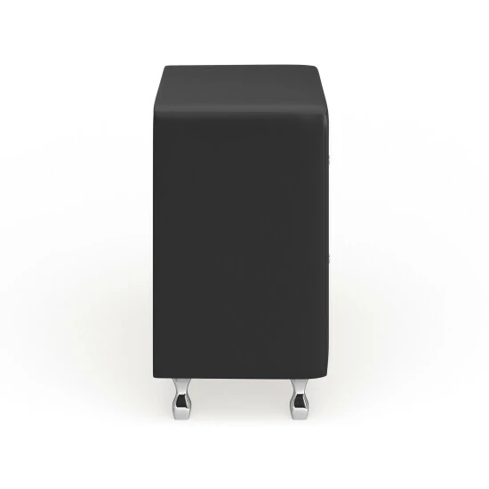 Hot Sale â Silver Orchid Porten Crystal Tufted Black Upholstered Nightstand đ - Image 3