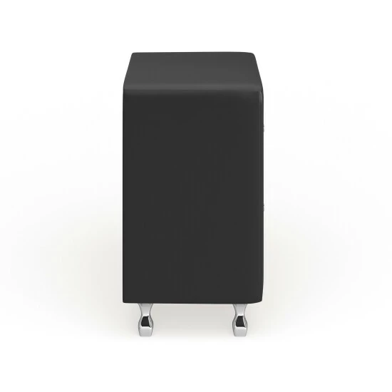 Hot Sale â Silver Orchid Porten Crystal Tufted Black Upholstered Nightstand đ - Image 8