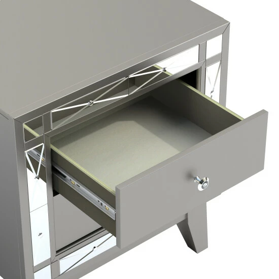 New ๐คฉ Silver Orchid Barriscale Contemporary 2-drawer Nightstand ๐ - Image 6