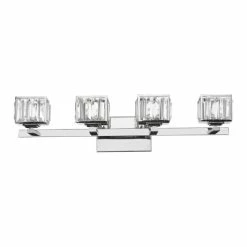 Buy ⭐ Silver Orchid Doris 4-light Chrome Bath/ Vanity Light ⌛