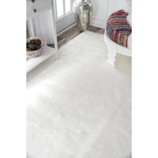 Best reviews of ๐ Silver Orchid Andral White Faux Sheepskin Soft Fluffy Area Rug โ๏ธ 4 Best reviews of ๐ Silver Orchid Andral White Faux Sheepskin Soft Fluffy Area Rug โ๏ธ - Image 3