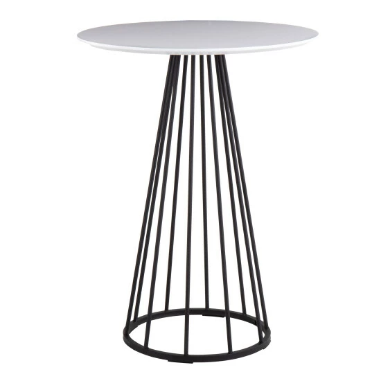 Cheapest âď¸ Silver Orchid Haid Counter Height Dining Table White Wood/black Metal đ - Image 4