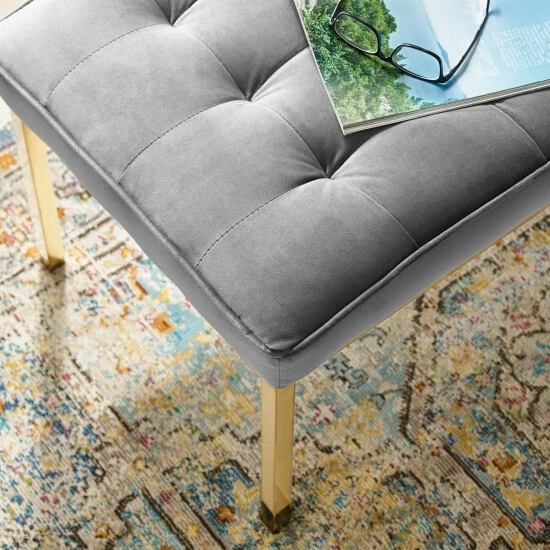 Promo đĽ Silver Orchid Fairbanks Velvet Bench Navy â¤ď¸ 7 Promo đĽ Silver Orchid Fairbanks Velvet Bench Navy â¤ď¸ - Image 5