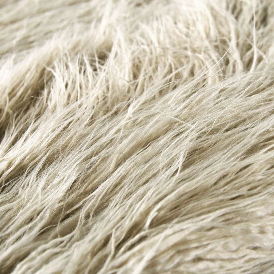 Best Sale ✔️ Silver Orchid Sterling Shaggy Fauxfur Ottoman Bench Pineapple Slice ⭐ - Image 6