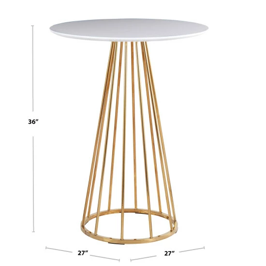 Cheapest âď¸ Silver Orchid Haid Counter Height Dining Table White Wood/black Metal đ - Image 7