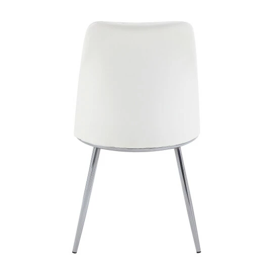 Cheapest ✔️ Silver Orchid Brody White PU Side Chair (Set Of 2) ✨ - Image 5