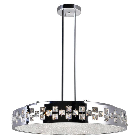 Buy ๐คฉ Silver Orchid Martial Chrome 10-light Drum Crystal Chandelier ๐