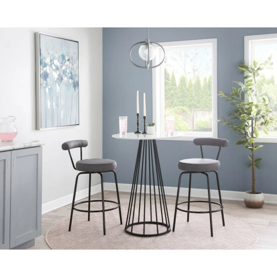 Cheapest âď¸ Silver Orchid Haid Counter Height Dining Table White Wood/black Metal đ - Image 8