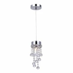 Flash Sale 😀 Silver Orchid Ledoux Chrome 1-light Mini Pendant 🎁