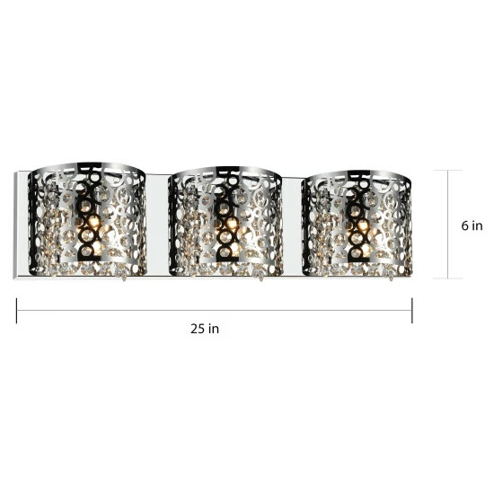 Coupon â Silver Orchid Bracken 3-light Wall Sconce With Chrome Finish đ - Image 2