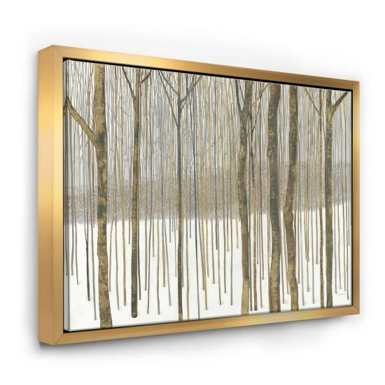 Brand new ๐ Silver Orchid 'Forest In Winter Gold' Cabin & Lodge Framed Canvas - Brown ๐งจ 4 Brand new ๐ Silver Orchid 'Forest In Winter Gold' Cabin & Lodge Framed Canvas - Brown ๐งจ - Image 2