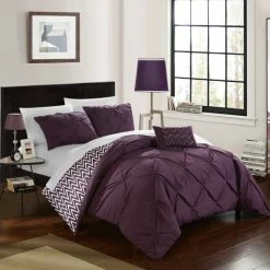 New ✔️ Silver Orchid Niven 4-piece Purple Comforter Set 🔔