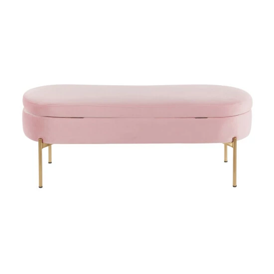 Best Sale ๐ฅ Silver Orchid Flohr Velvet Storage Bench In Gold Pink ๐ 7 Best Sale ๐ฅ Silver Orchid Flohr Velvet Storage Bench In Gold Pink ๐ - Image 5