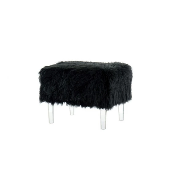 Wholesale ๐งจ Silver Orchid Andral Contemporary Acrylic Ottoman Black โ - Image 3
