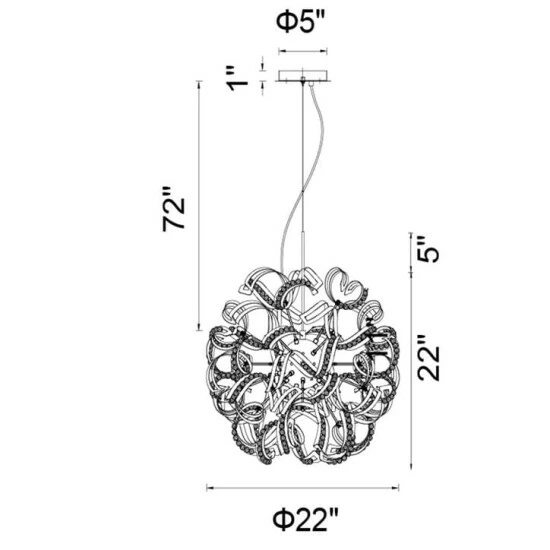 Budget đ Silver Orchid Francen 14-light Chrome Chandelier đ - Image 3