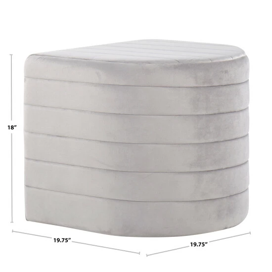 Best reviews of 𼰠Silver Orchid Gregor Upholstered Ottoman đ - Image 5