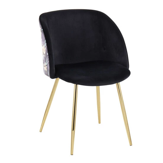 Outlet ๐ Silver Orchid Harding Dining Chair With Floral Print Accent White ๐ - Image 3