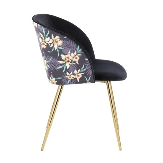 Outlet ๐ Silver Orchid Harding Dining Chair With Floral Print Accent White ๐ - Image 5