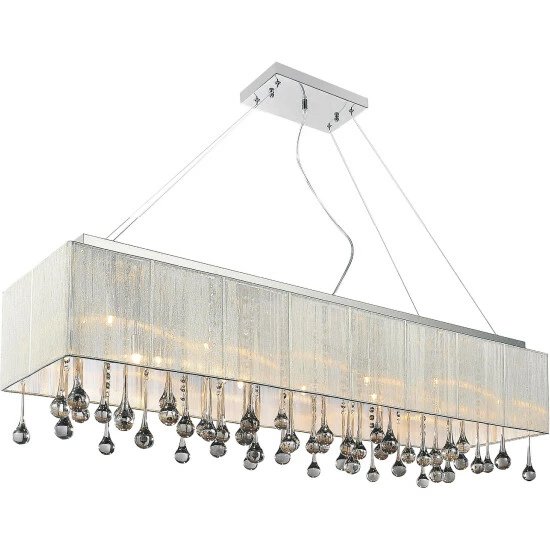 Wholesale đ Silver Orchid Keaton 14-light Chrome Linear Chandelier With Drop Crystals đ 3 Wholesale đ Silver Orchid Keaton 14-light Chrome Linear Chandelier With Drop Crystals đ