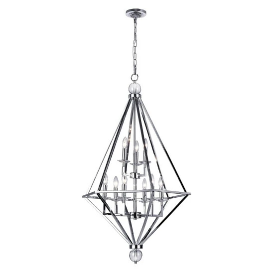 Cheap đ Silver Orchid Sterling Chrome 9-light Geometric Modern Chandelier đ 3 Cheap đ Silver Orchid Sterling Chrome 9-light Geometric Modern Chandelier đ