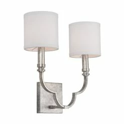 Best deal 👏 Silver Orchid Grasse 2-light Antique Silver Wall Sconce - Antique Silver ✔️