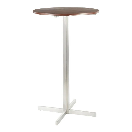 Coupon đ Silver Orchid La Plante Contemporary Round Bar Table - N/A Clear Glass đ