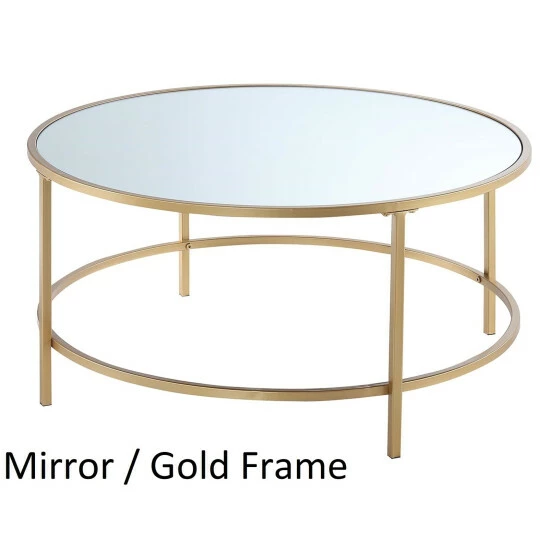 Promo đĽ Silver Orchid Ames Gold Coast Deluxe Faux Marble Round End Table White Faux Marble/silver Frame đ - Image 6