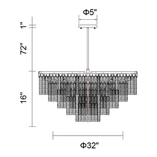 Best Sale đ Silver Orchid Campbell 12-light Chandelier With Chrome Finish đ - Image 2