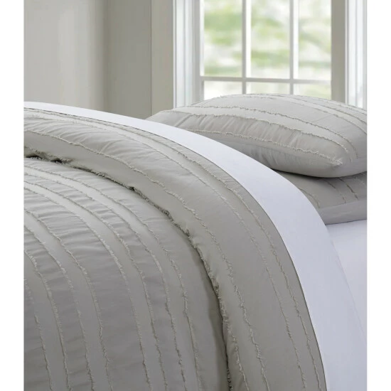 Coupon ⭐ Silver Orchid Christopherson Stripe 3-piece Comforter Set White ⭐ - Image 4