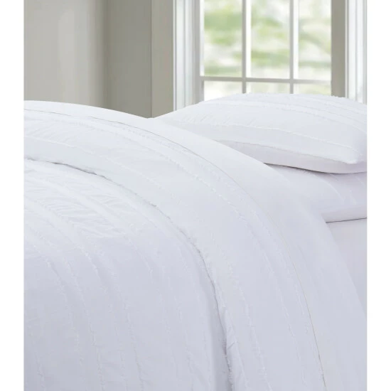 Coupon ⭐ Silver Orchid Christopherson Stripe 3-piece Comforter Set White ⭐ - Image 7