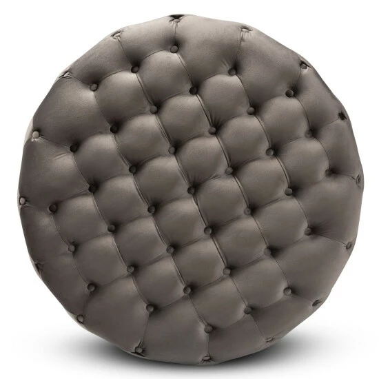 Top 10 đ Silver Orchid Glam And Luxe Upholstered Round Cocktail Ottoman Blue 𤊠- Image 4
