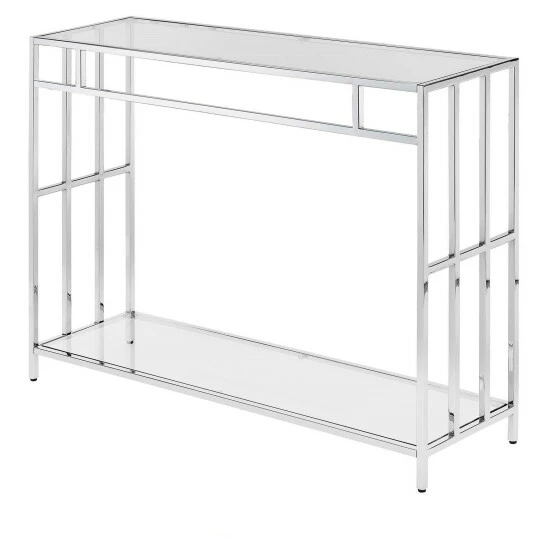 Brand new ๐ Silver Orchid Accord Glass Console Table ๐ - Image 2
