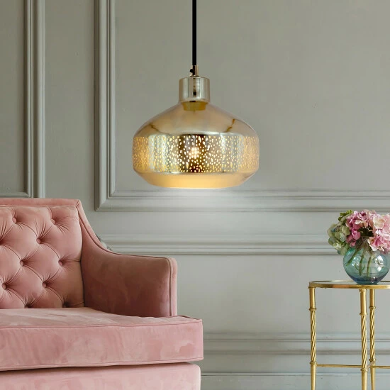 Best Pirce 💯 Silver Orchid Sten Teardrop 1-light Metal Pendant ⭐