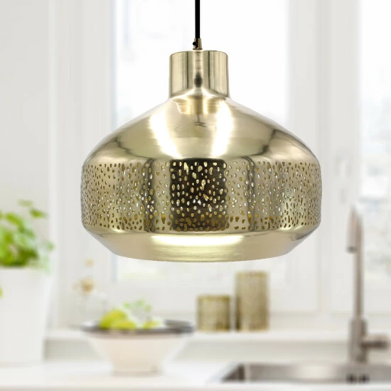 Best Pirce 💯 Silver Orchid Sten Teardrop 1-light Metal Pendant ⭐ - Image 4