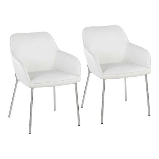 Deals ✔️ Silver Orchid Galotti Chrome Upholstered Dining Chair (Set Of 2) Espresso Faux Leather ⌛ - Image 5