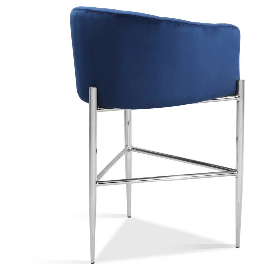 Buy đ Silver Orchid Unkel Velvet Upholstered Chrome Base Bar/Counter Stool - N/A đ„° - Image 5