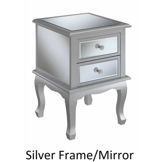 Wholesale ๐ Silver Orchid Vicky Mirrored End Table Silver Frame/mirror โญ 5 Wholesale ๐ Silver Orchid Vicky Mirrored End Table Silver Frame/mirror โญ - Image 3