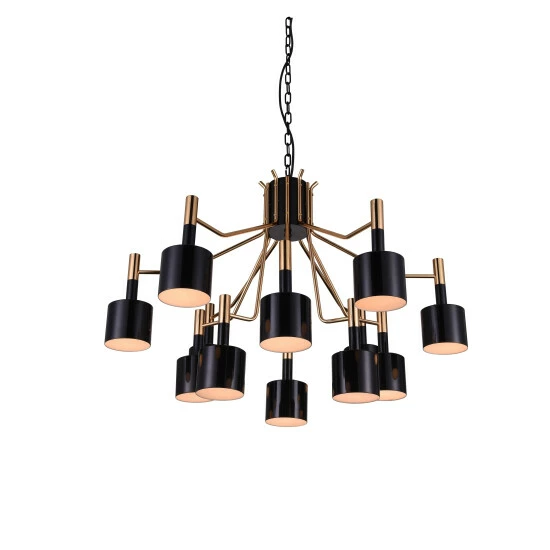 Best reviews of ๐ Silver Orchid Togo Matte Black 12-light Chandelier ๐