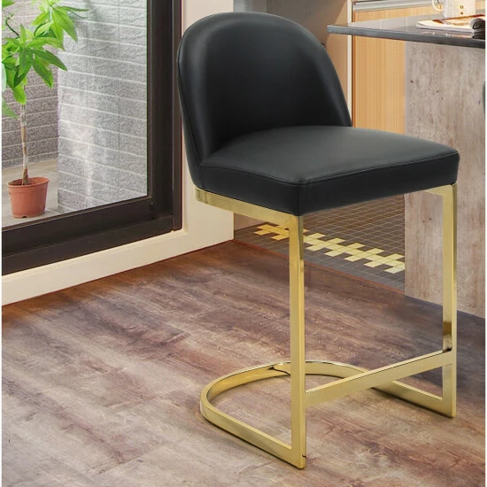 Discount đ Silver Orchid Boardman PU Leather Bar Stool/Counter Stool Chair Black đ - Image 3