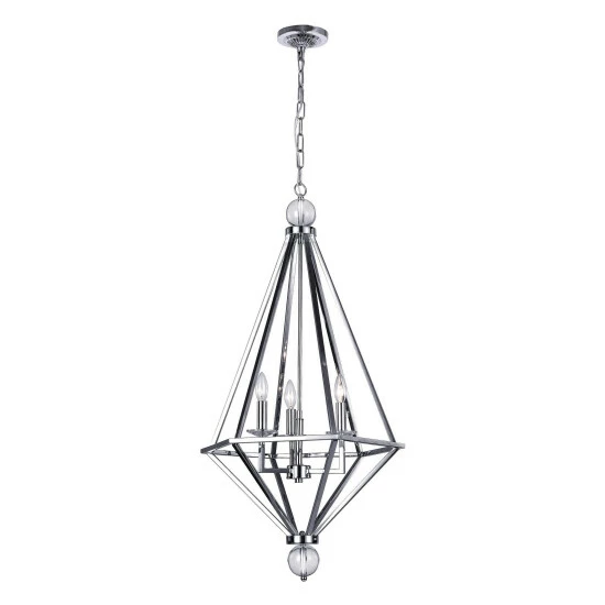 Best Sale โญ Silver Orchid Sterling Chrome 3-light Modern Chandelier ๐
