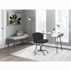 Best deal 😍 Silver Orchid Arthur Corduroy Task Chair Yellow 🔔