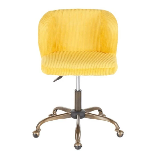 Best deal ๐ Silver Orchid Arthur Corduroy Task Chair Yellow ๐ 10 Best deal ๐ Silver Orchid Arthur Corduroy Task Chair Yellow ๐ - Image 8